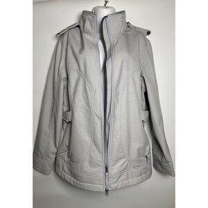 Free Country Faux Fur Lined Jacket Women's, Size Large Gray Faux Fur lining